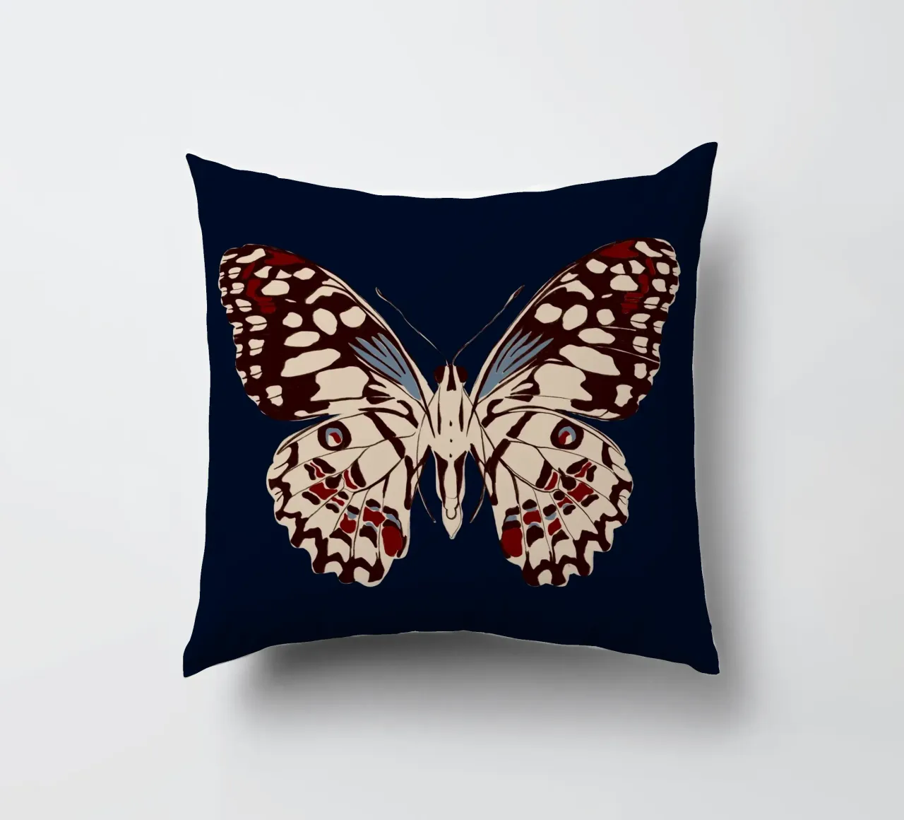 Schmetterling Dunkelblau cuscino da Sophie Augustin Illustration