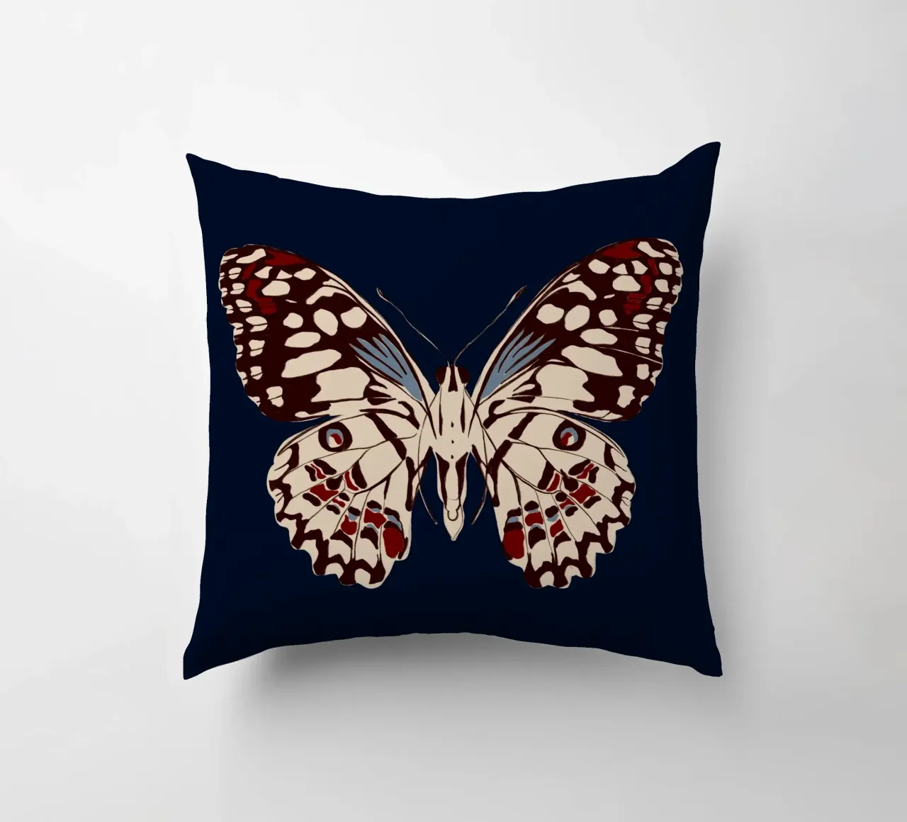 Schmetterling Dunkelblau cuscino da Sophie Augustin Illustration