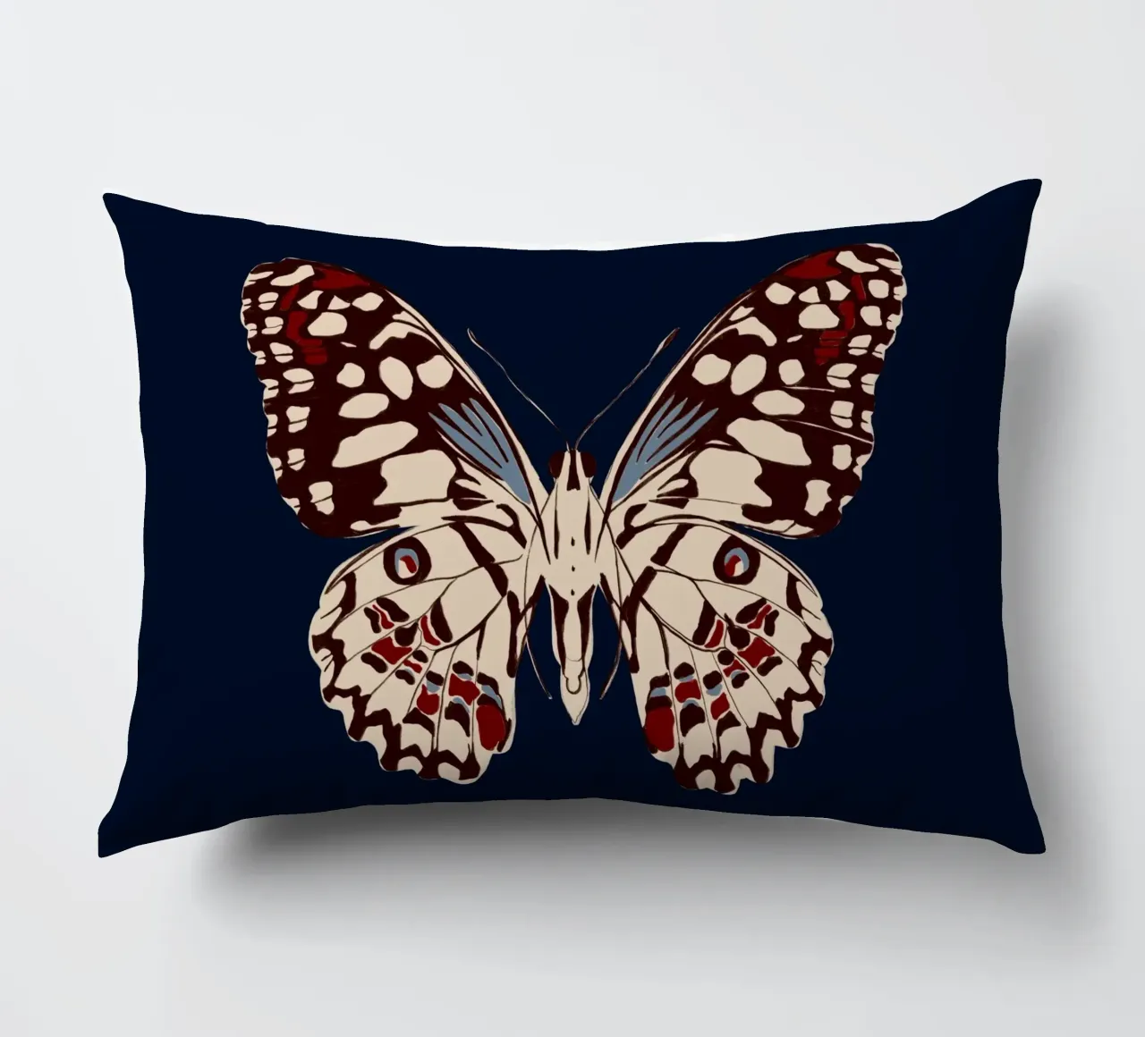 Schmetterling Dunkelblau cuscino da Sophie Augustin Illustration