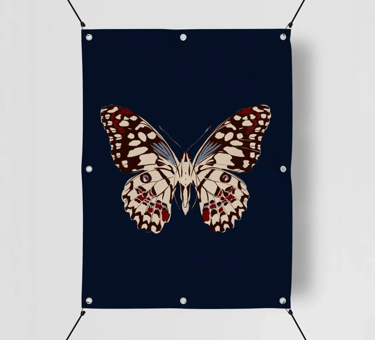 Schmetterling Dunkelblau telo in pvc da Sophie Augustin Illustration