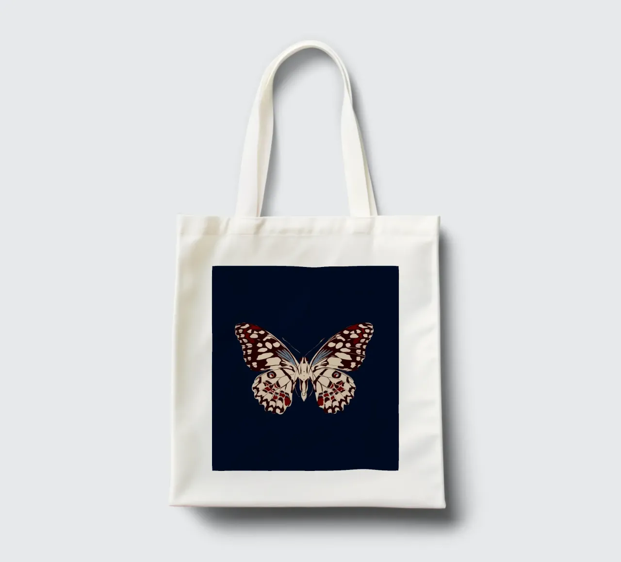 Schmetterling Dunkelblau borsa in juta da Sophie Augustin Illustration