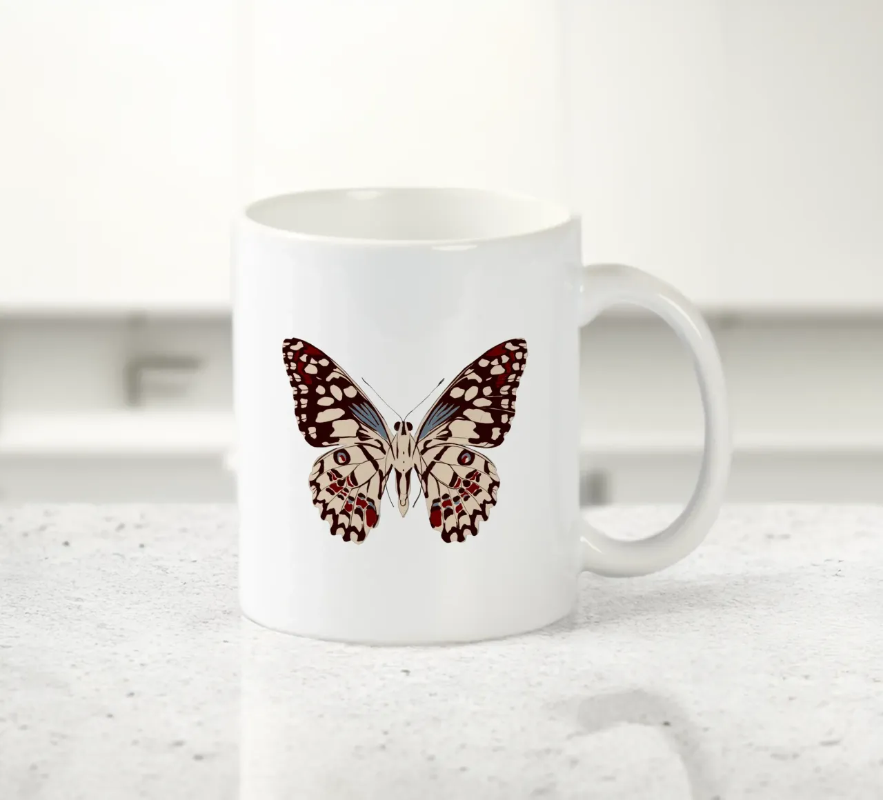 Schmetterling Dunkelblau tazza in ceramica da Sophie Augustin Illustration