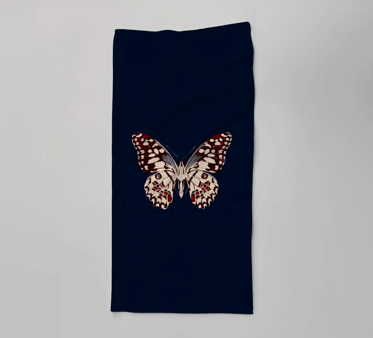 Schmetterling Dunkelblau asciugamano da bagno da Sophie Augustin Illustration