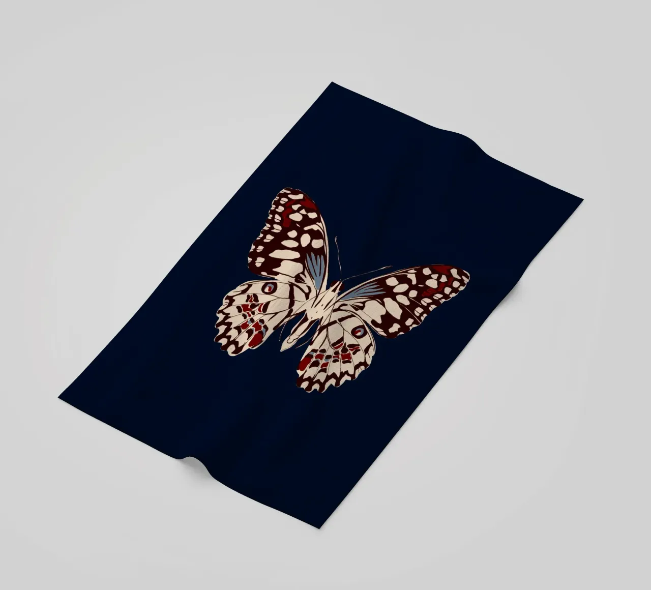 Schmetterling Dunkelblau telo mare da Sophie Augustin Illustration