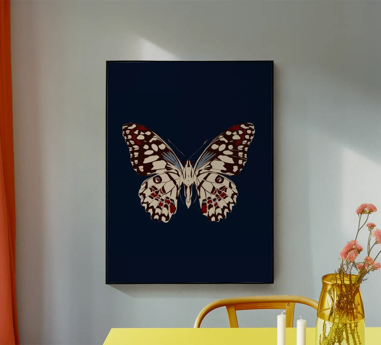 Schmetterling Dunkelblau plexiglass da Sophie Augustin Illustration