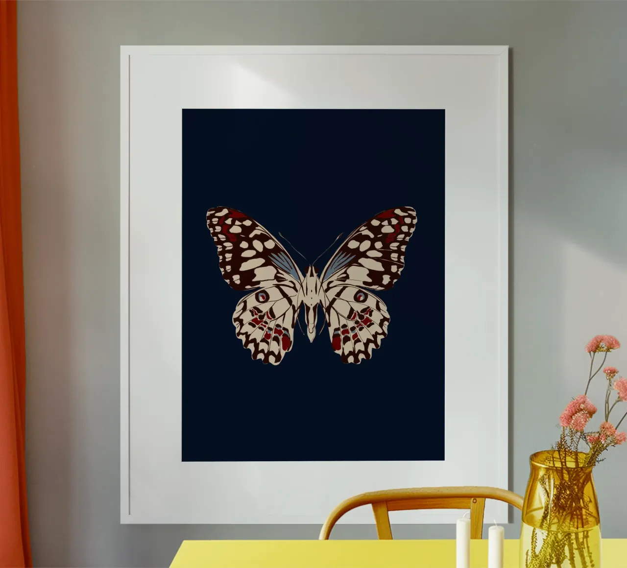 Schmetterling Dunkelblau carta hahnemühle da Sophie Augustin Illustration