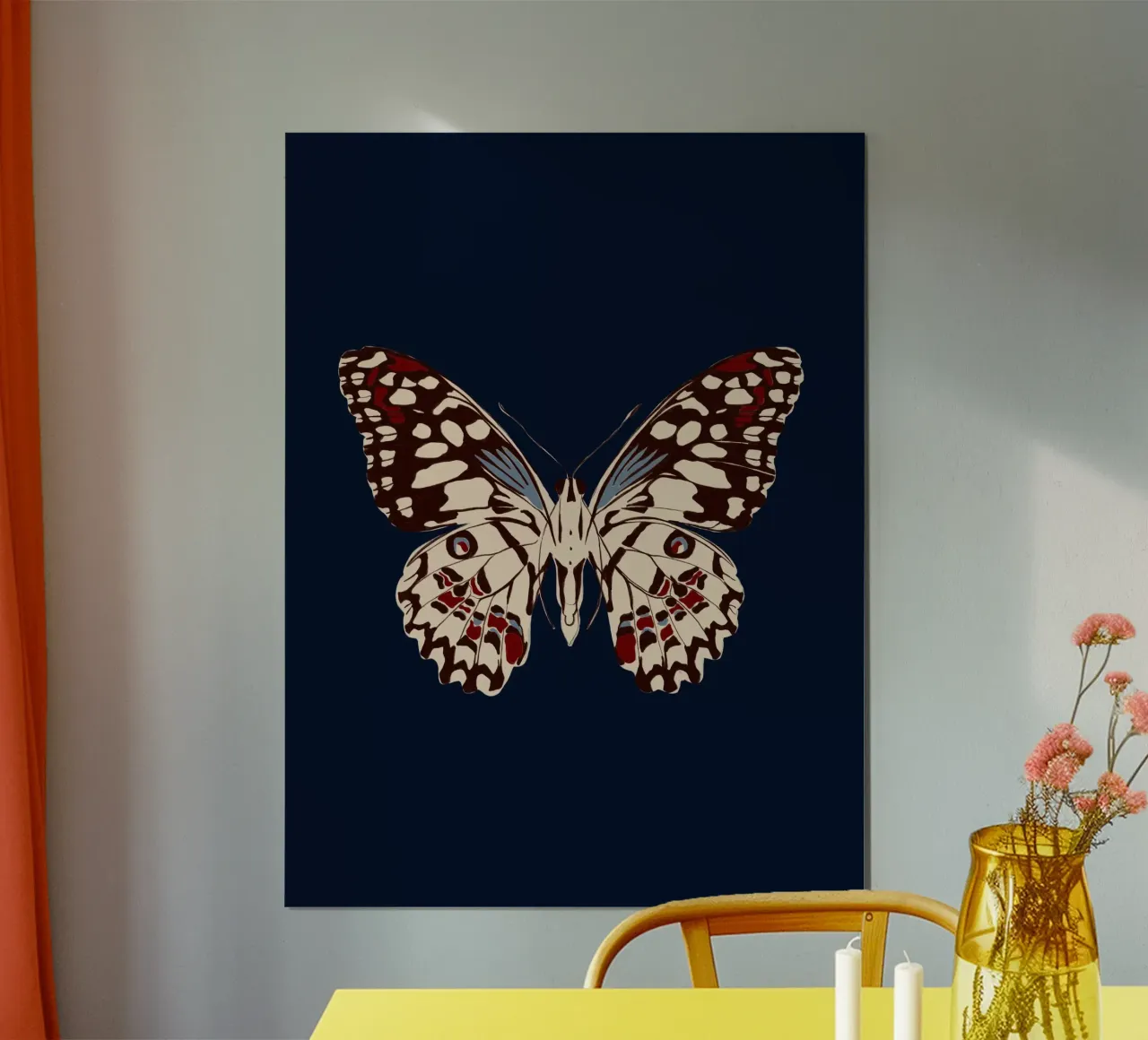 Schmetterling Dunkelblau carta hahnemühle da Sophie Augustin Illustration