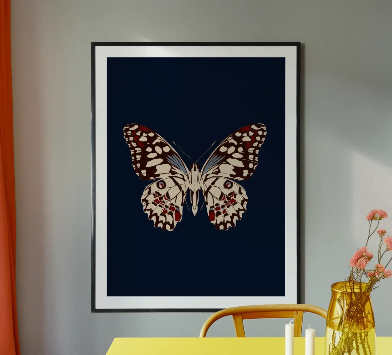 Schmetterling Dunkelblau carta hahnemühle da Sophie Augustin Illustration