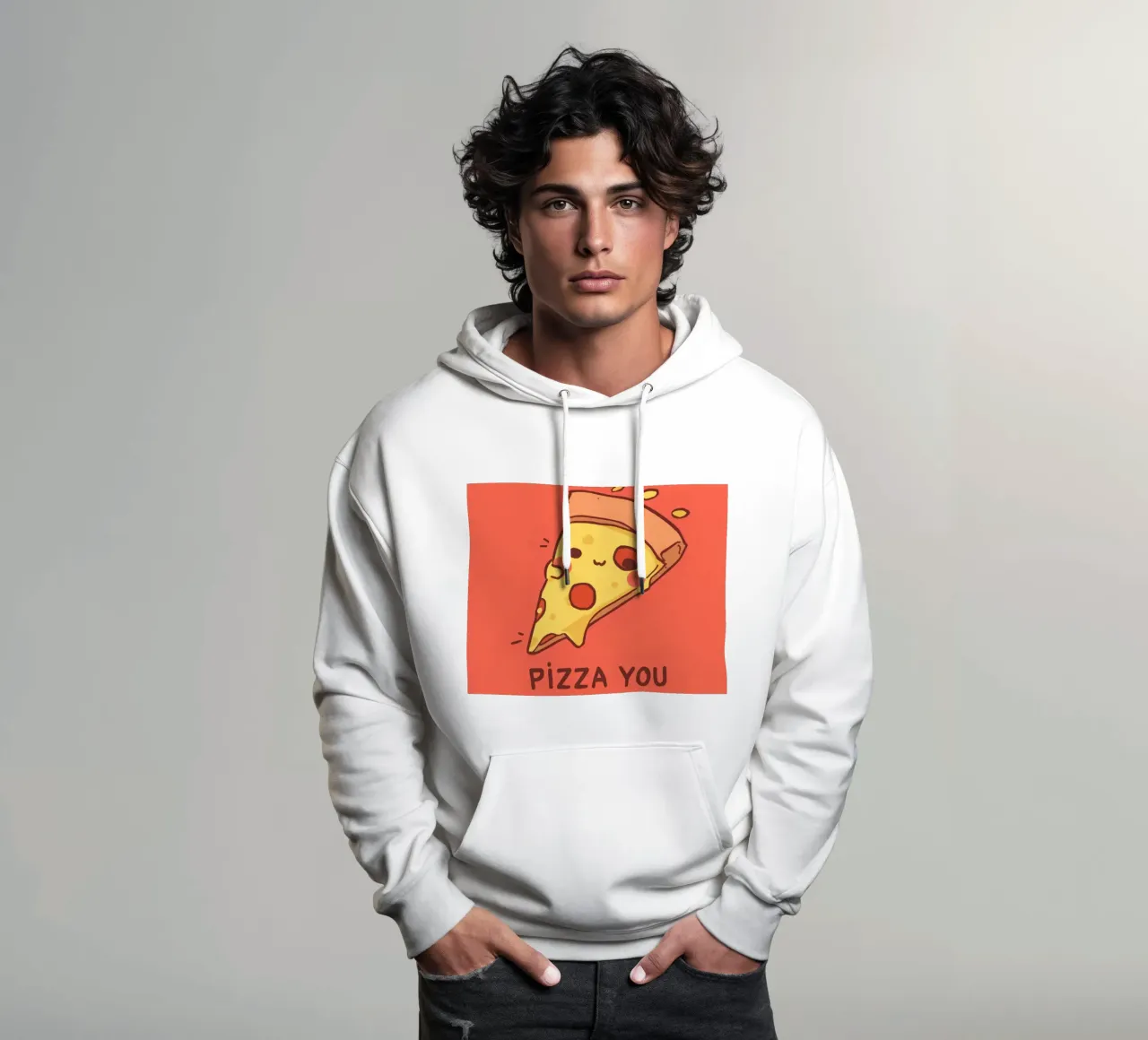 Cute Funny Pizza Slice felpa con cappuccio da DesignDoodle