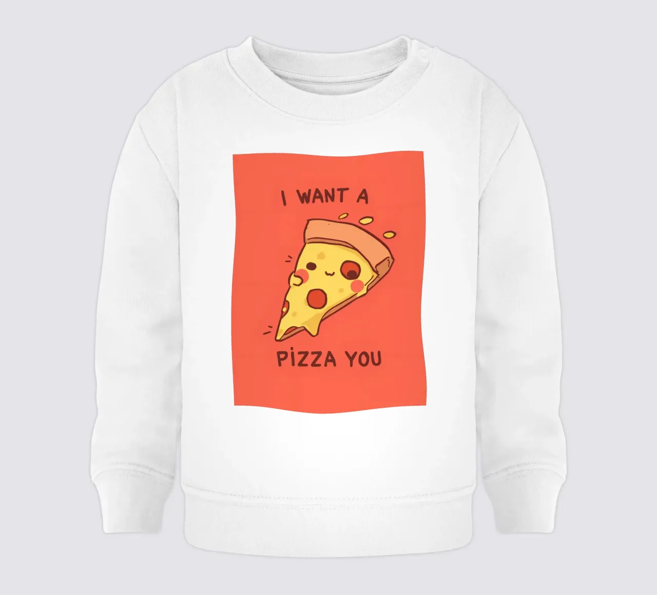 Cute Funny Pizza Slice felpa neonato da DesignDoodle