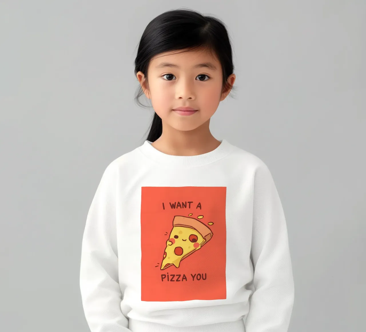 Cute Funny Pizza Slice felpa bambino da DesignDoodle