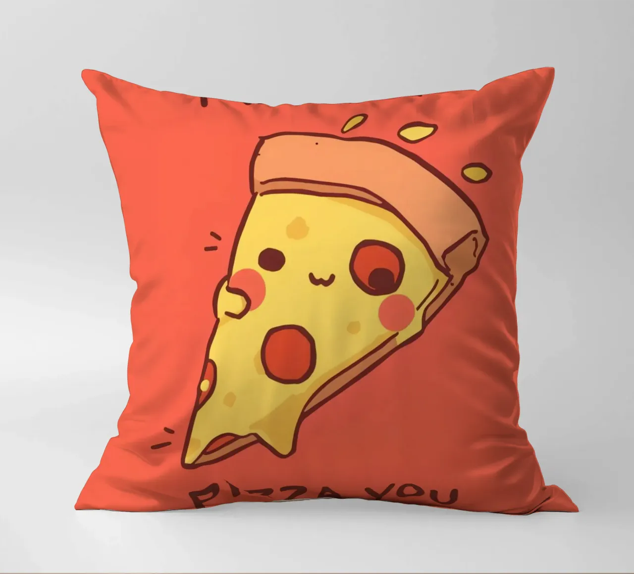 Cute Funny Pizza Slice cuscino da DesignDoodle