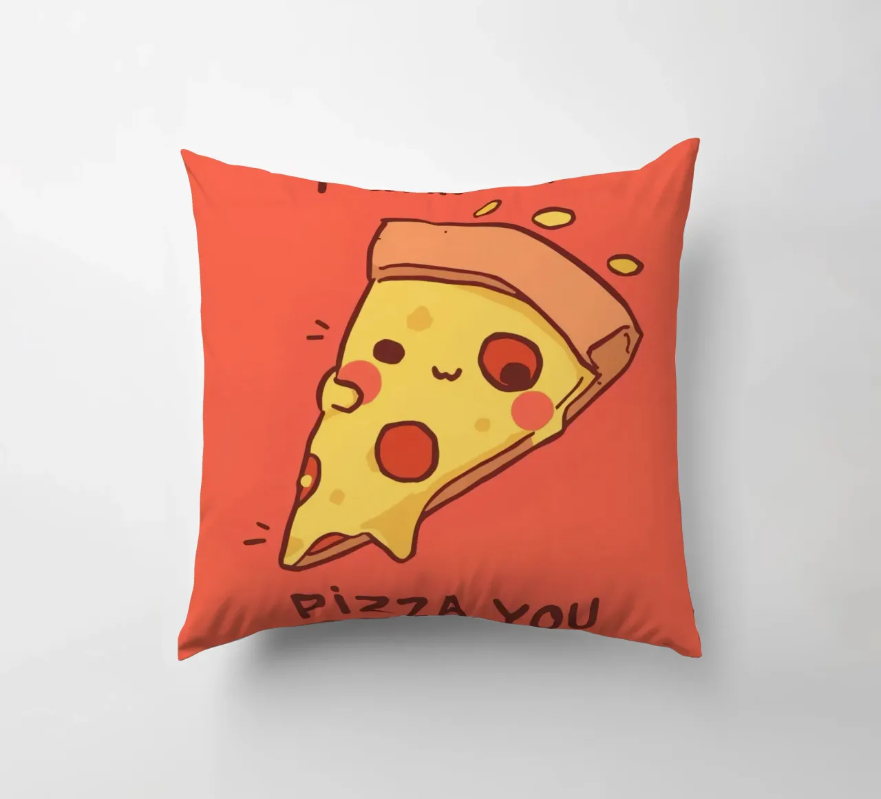 Cute Funny Pizza Slice cuscino da DesignDoodle