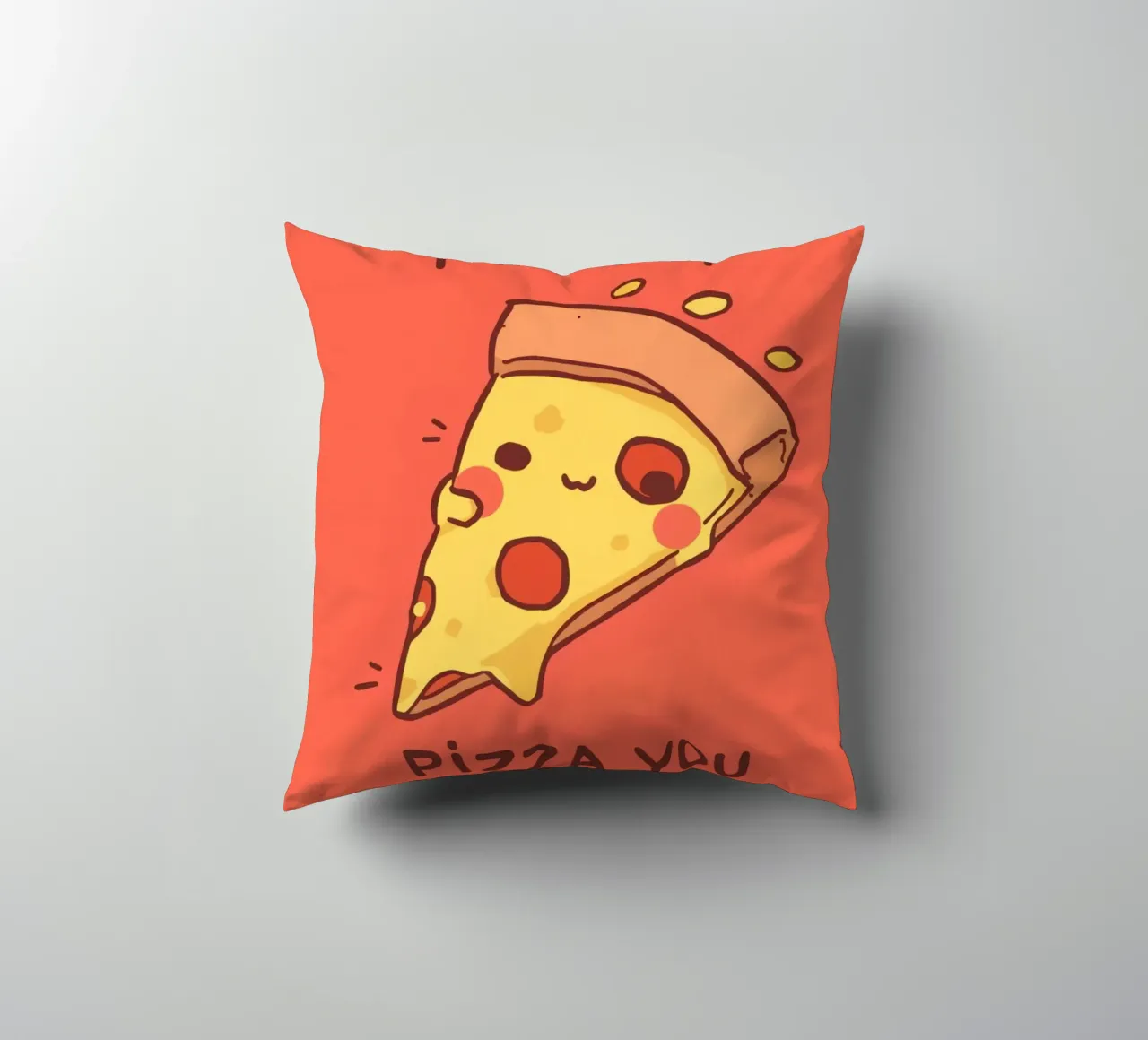 Cute Funny Pizza Slice cuscino da DesignDoodle