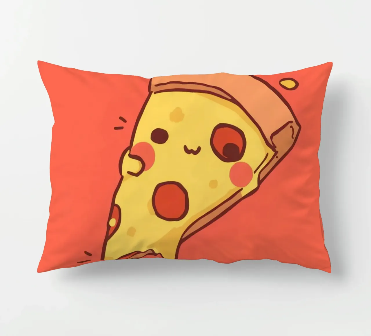 Cute Funny Pizza Slice cuscino da DesignDoodle