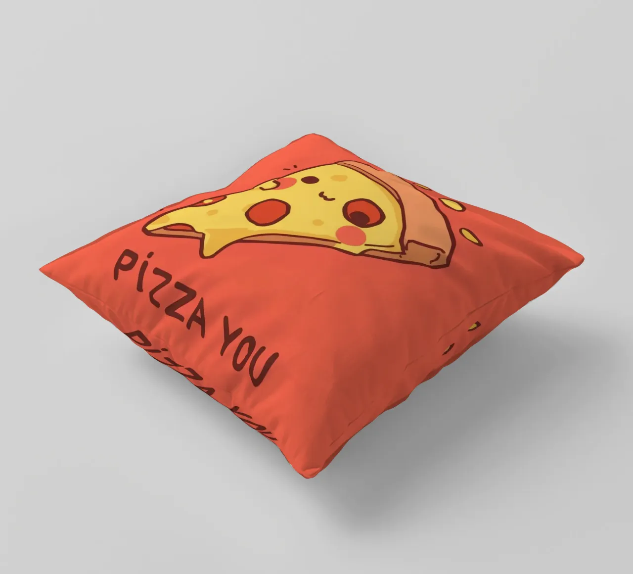Cute Funny Pizza Slice cuscino da DesignDoodle