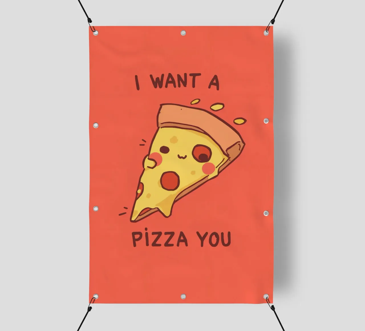 Cute Funny Pizza Slice telo in pvc da DesignDoodle