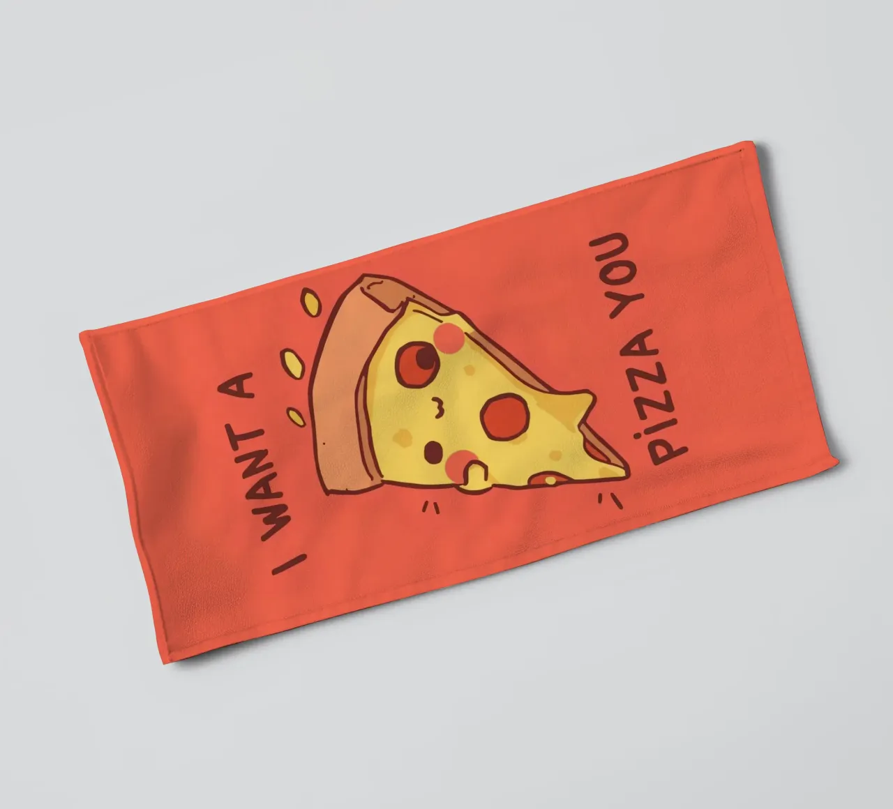 Cute Funny Pizza Slice asciugamano da bagno da DesignDoodle