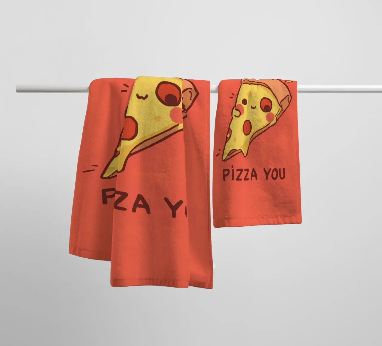 Cute Funny Pizza Slice asciugamano da bagno da DesignDoodle