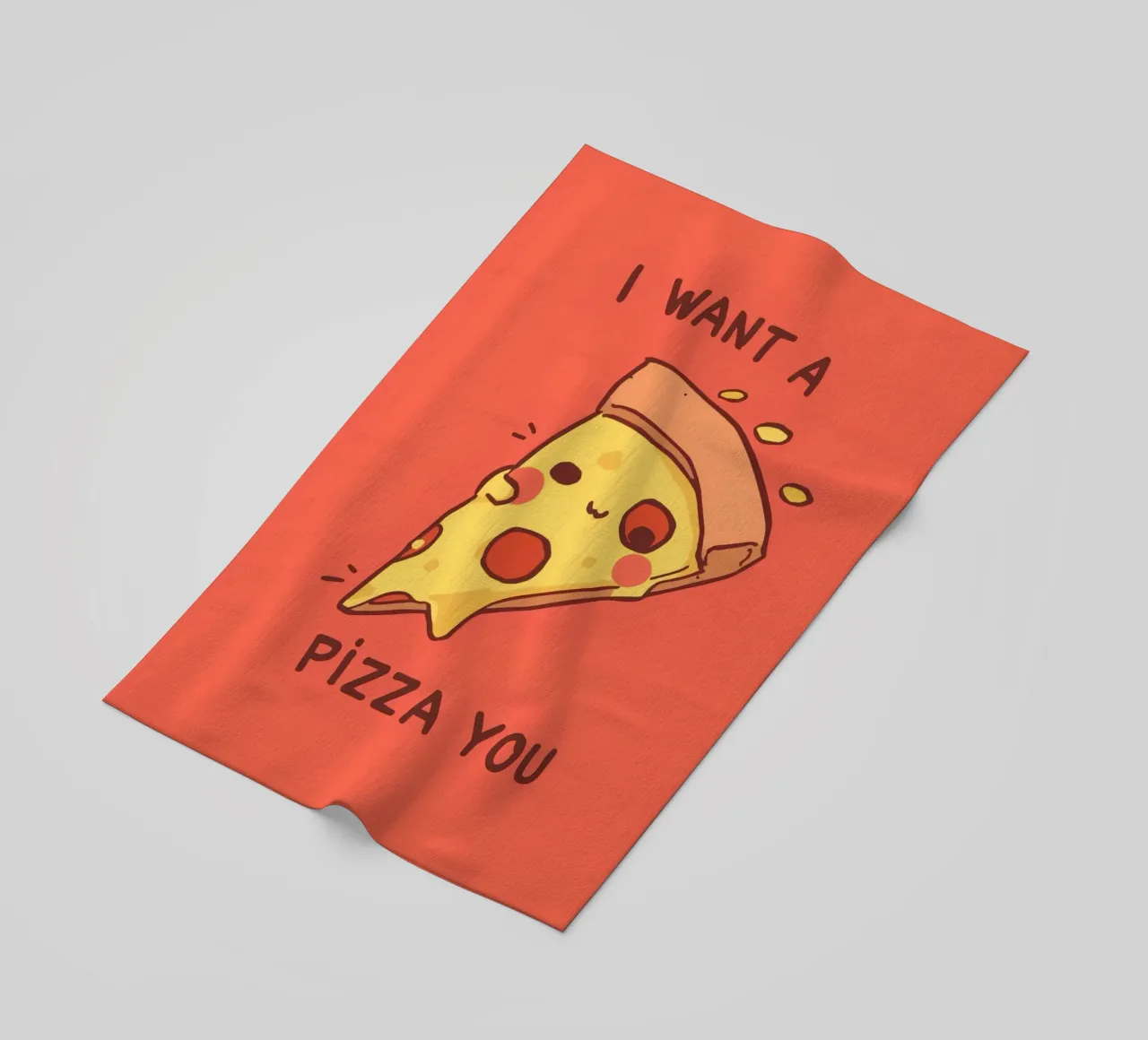 Cute Funny Pizza Slice telo mare da DesignDoodle