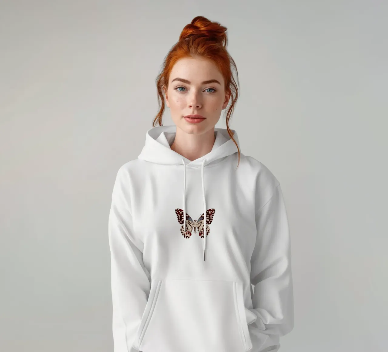 Schmetterling Altrosa felpa con cappuccio da Sophie Augustin Illustration