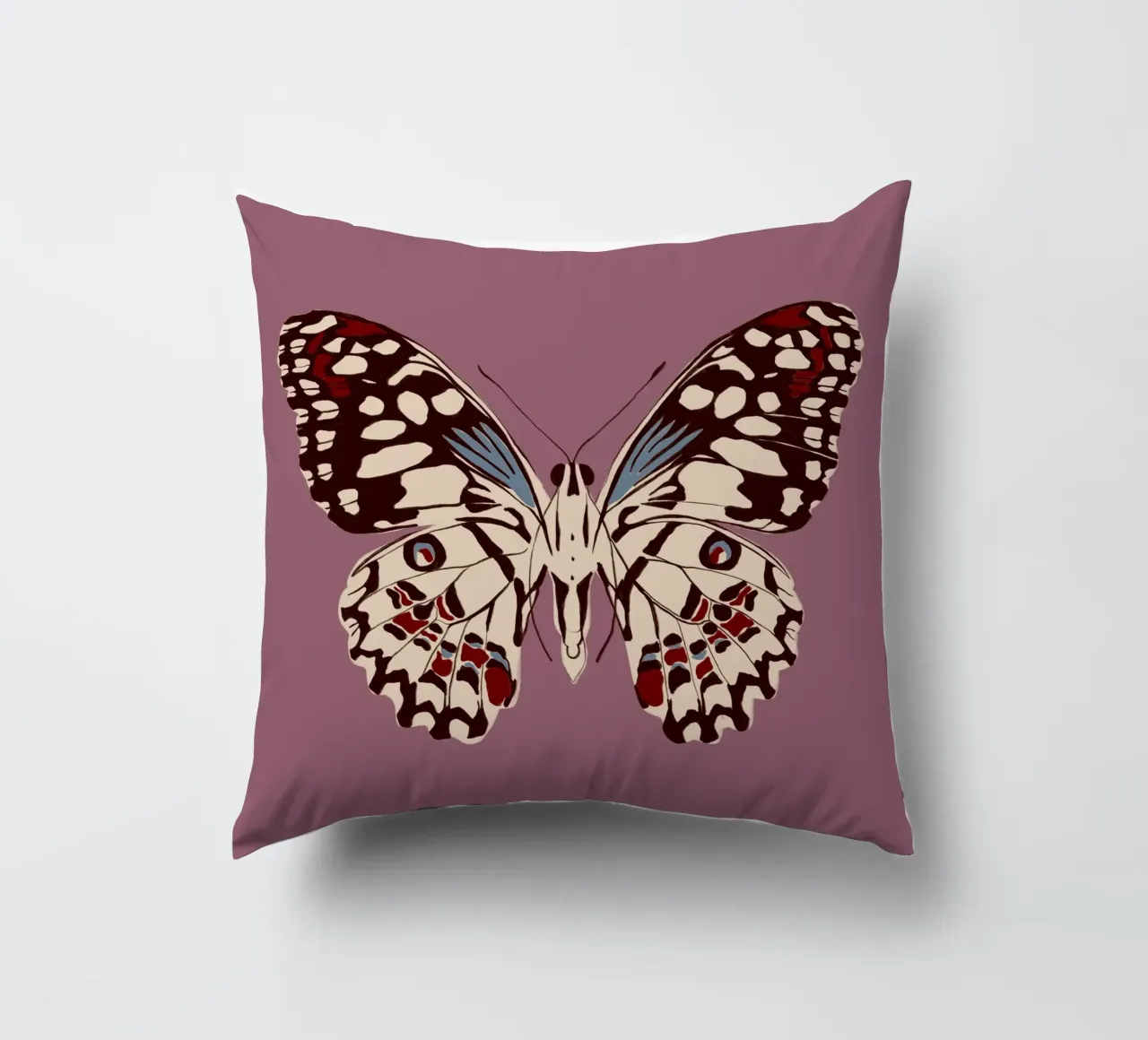 Schmetterling Altrosa cuscino da Sophie Augustin Illustration