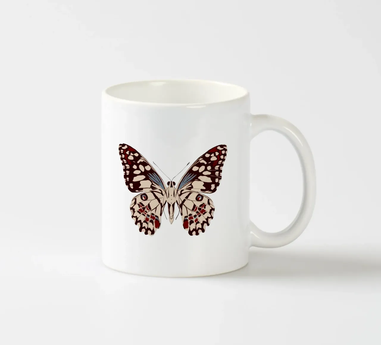 Schmetterling Altrosa tazza in ceramica da Sophie Augustin Illustration