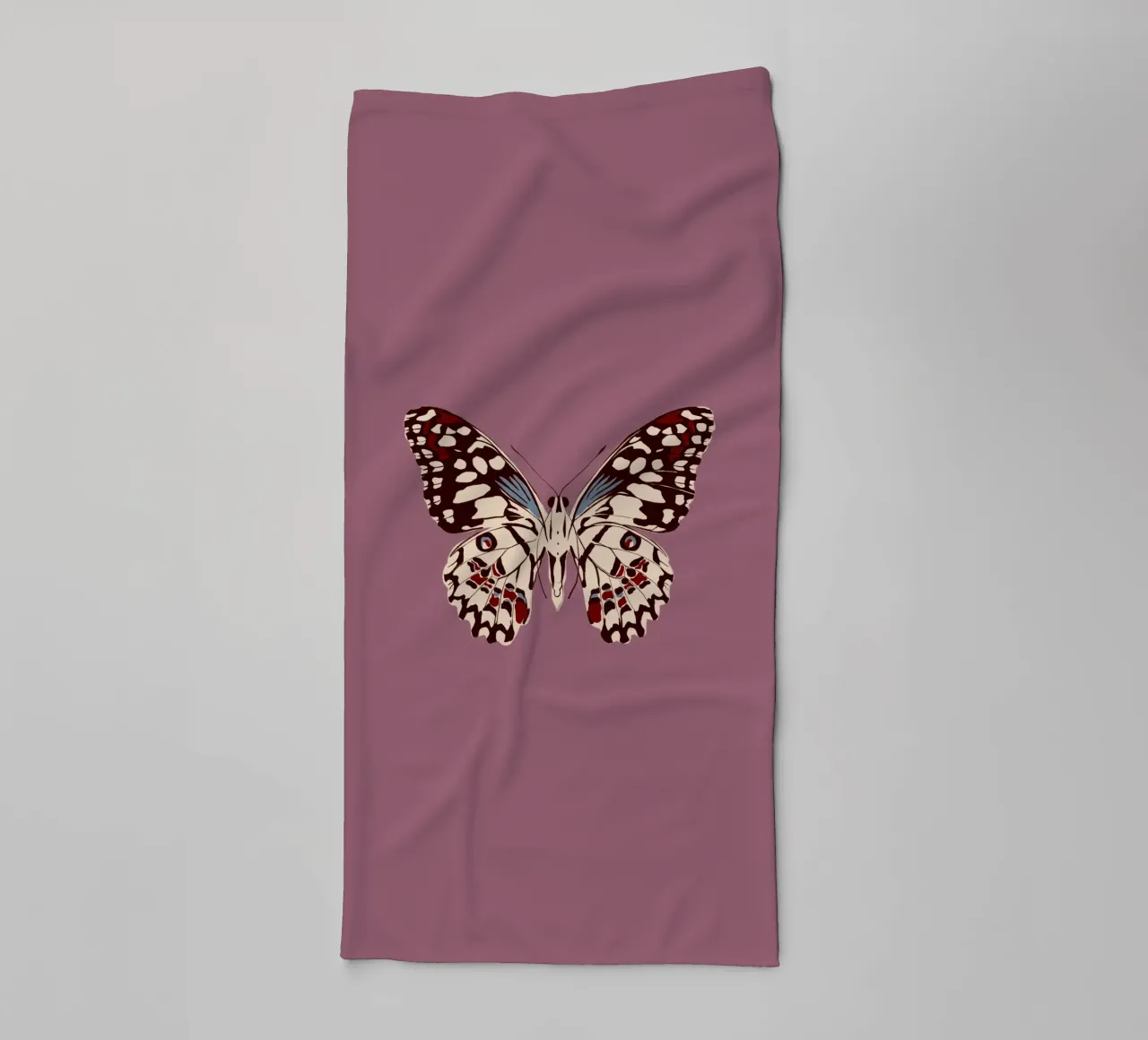 Schmetterling Altrosa asciugamano da bagno da Sophie Augustin Illustration