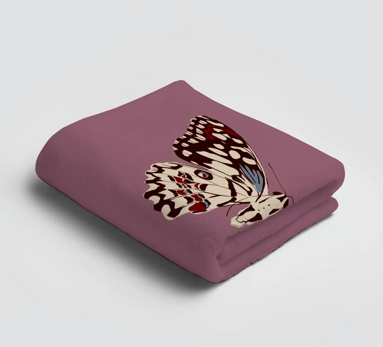 Schmetterling Altrosa asciugamano da bagno da Sophie Augustin Illustration
