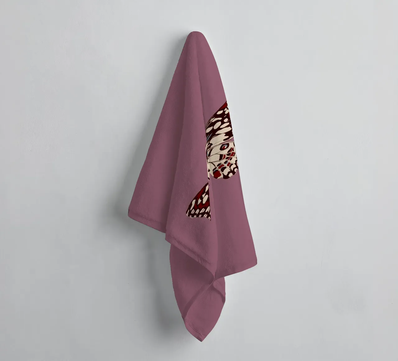 Schmetterling Altrosa asciugamano da bagno da Sophie Augustin Illustration