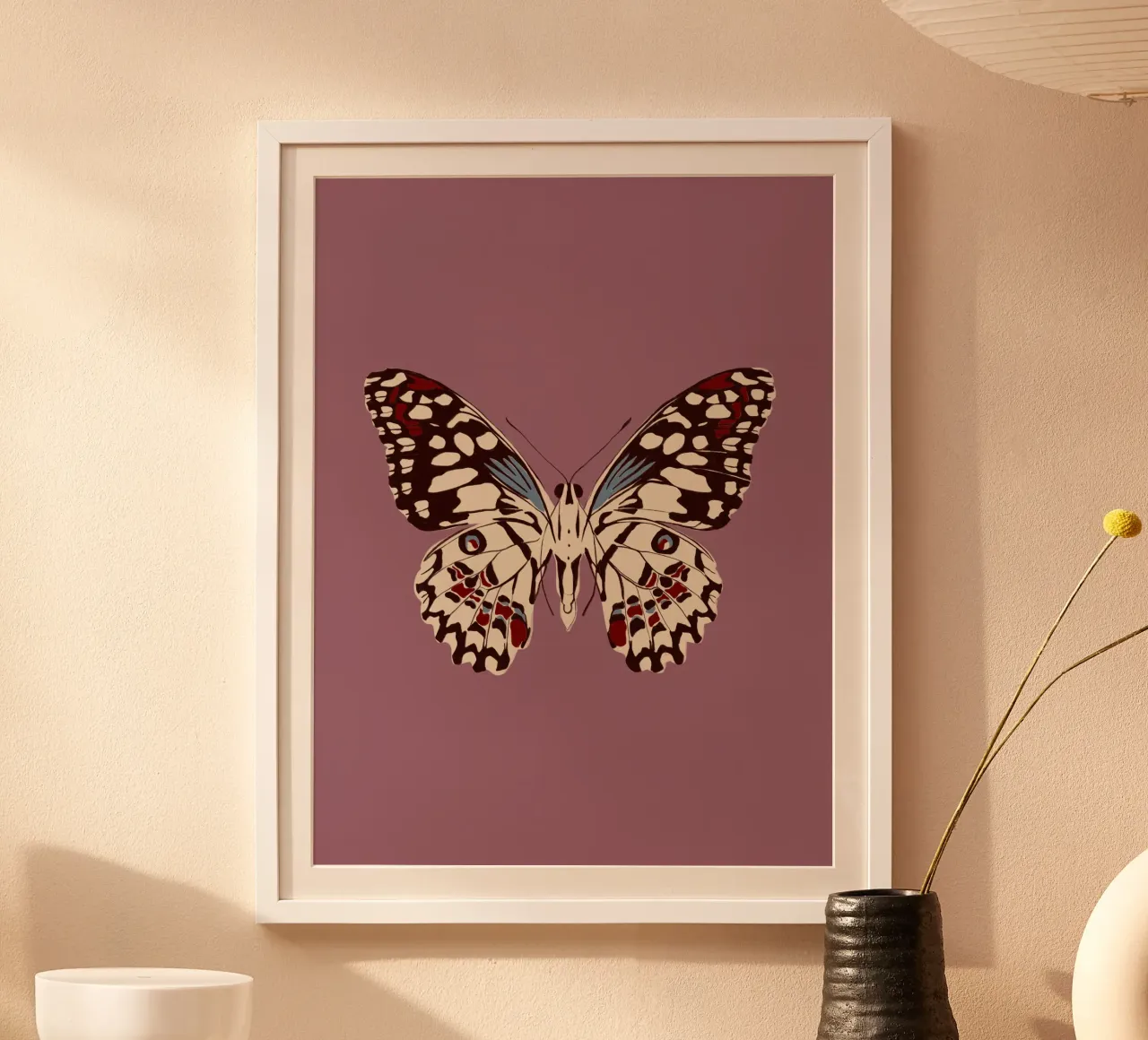 Schmetterling Altrosa carta hahnemühle da Sophie Augustin Illustration