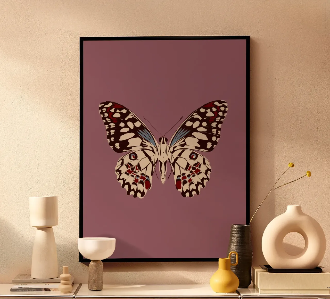 Schmetterling Altrosa carta hahnemühle da Sophie Augustin Illustration