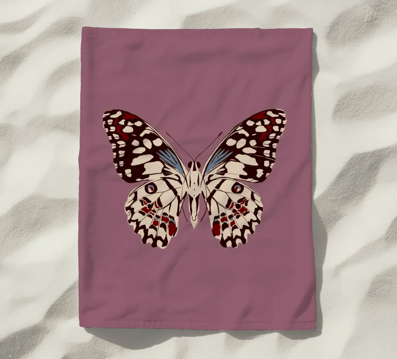Schmetterling Altrosa telo mare da Sophie Augustin Illustration