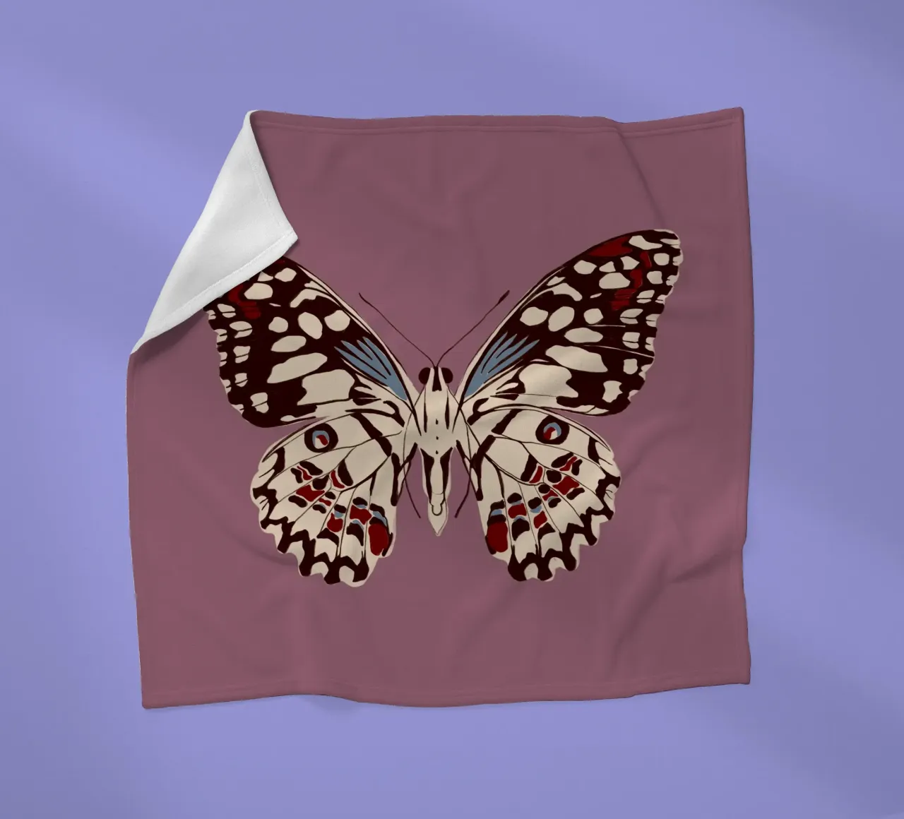 Schmetterling Altrosa coperta in pile da Sophie Augustin Illustration