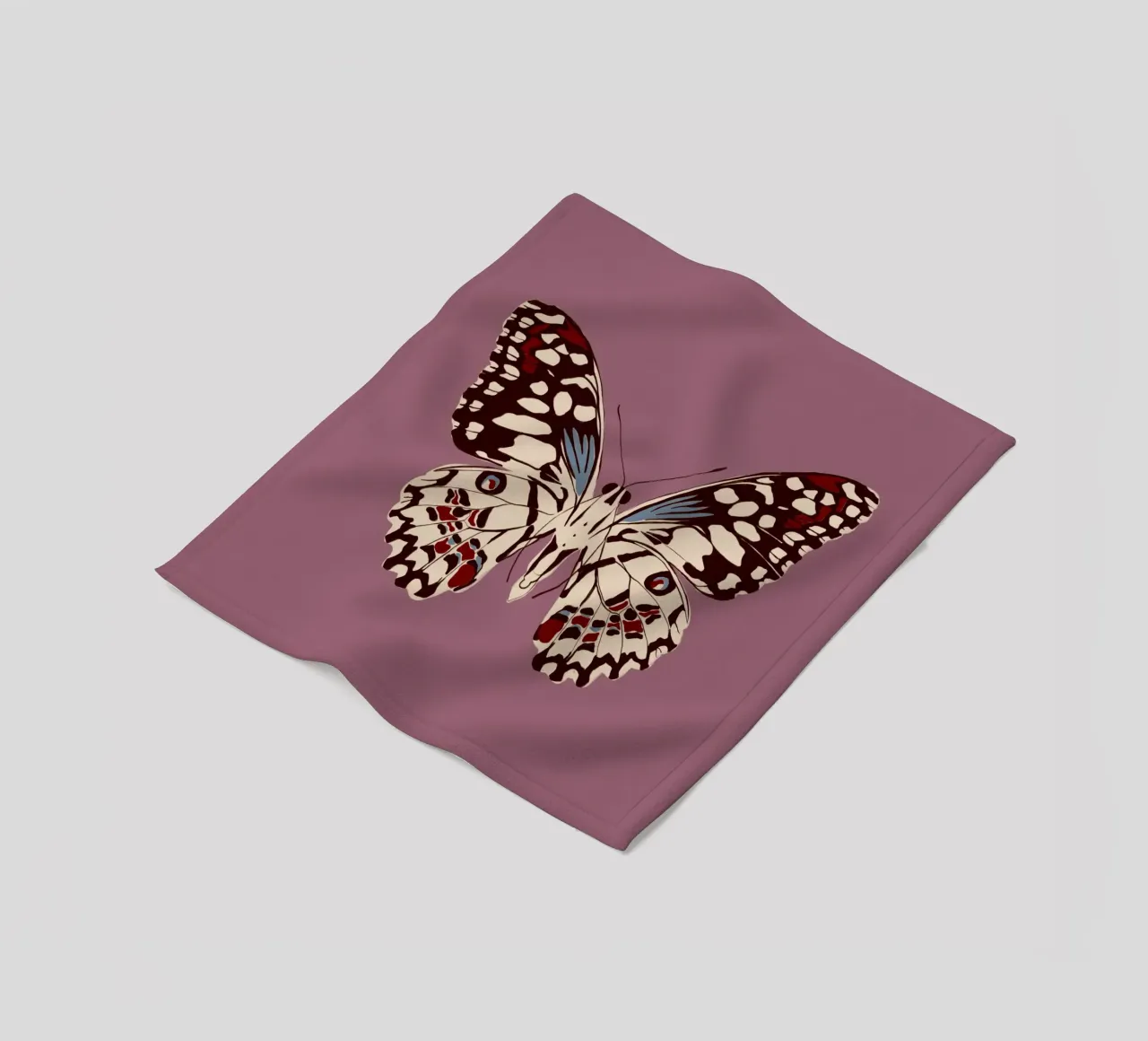 Schmetterling Altrosa coperta in pile da Sophie Augustin Illustration