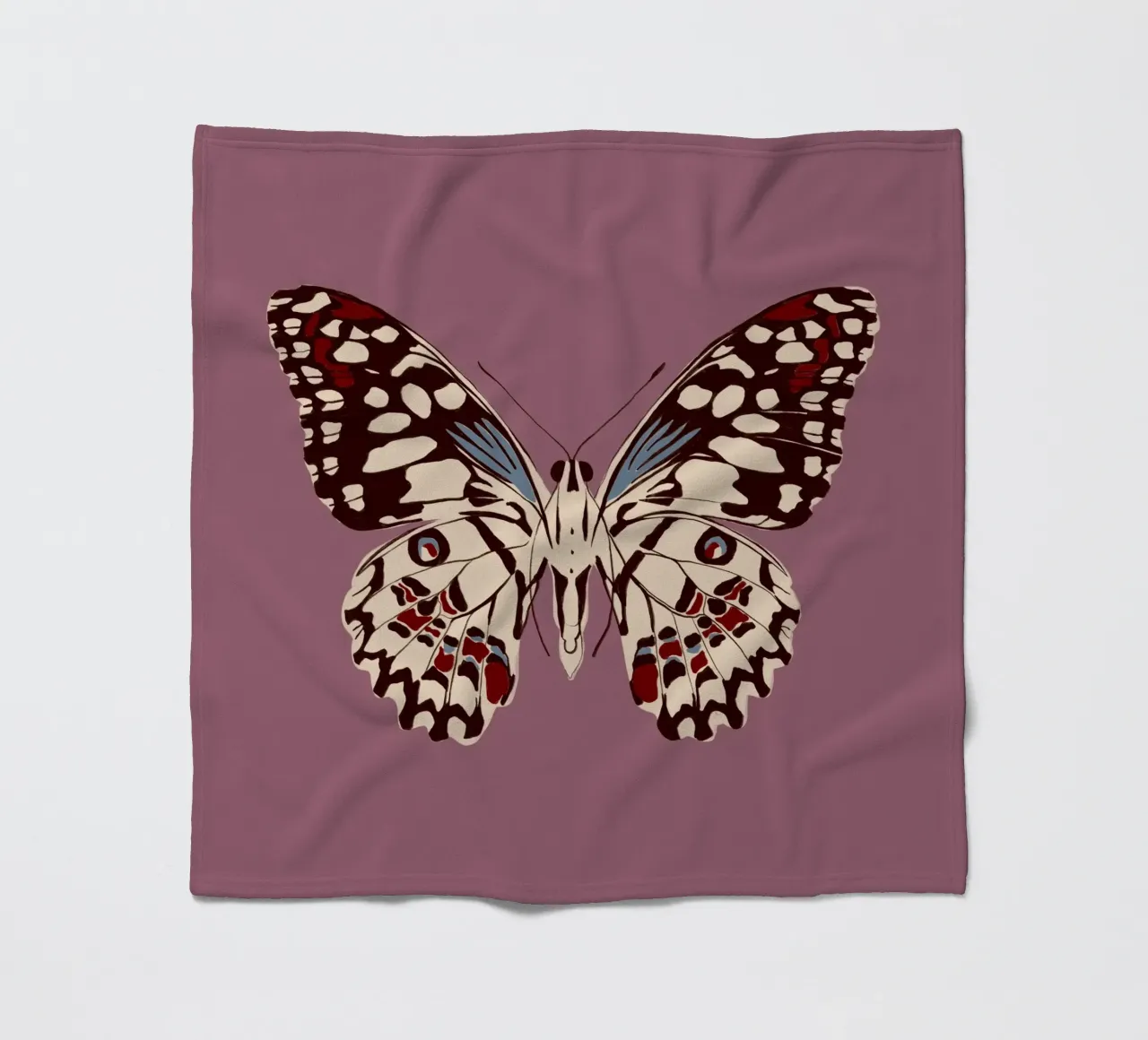 Schmetterling Altrosa coperta in pile da Sophie Augustin Illustration