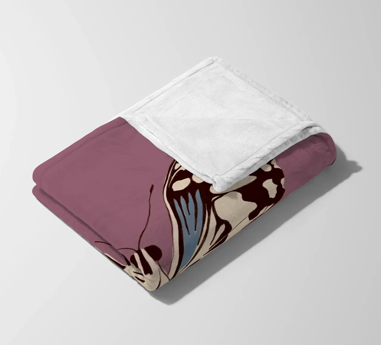 Schmetterling Altrosa coperta in pile da Sophie Augustin Illustration