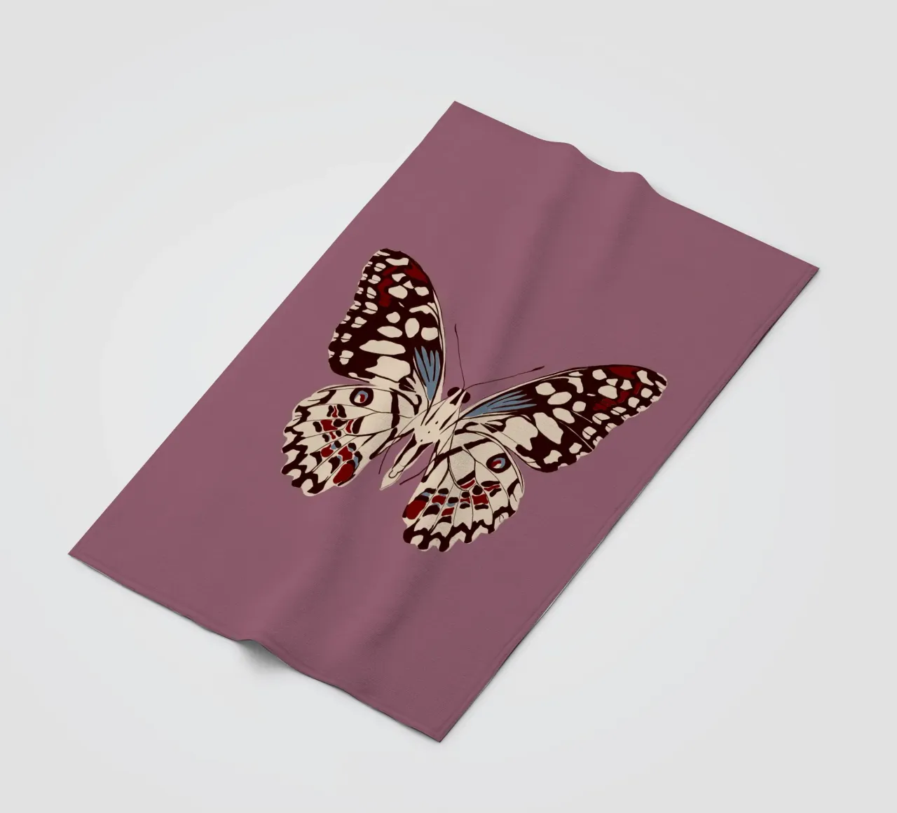Schmetterling Altrosa coperta in pile da Sophie Augustin Illustration