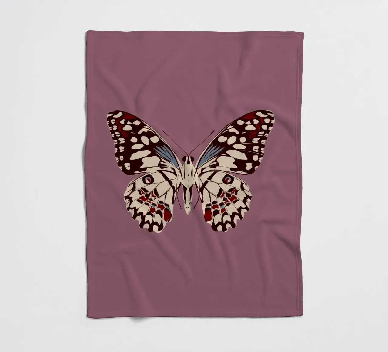 Schmetterling Altrosa coperta in pile da Sophie Augustin Illustration