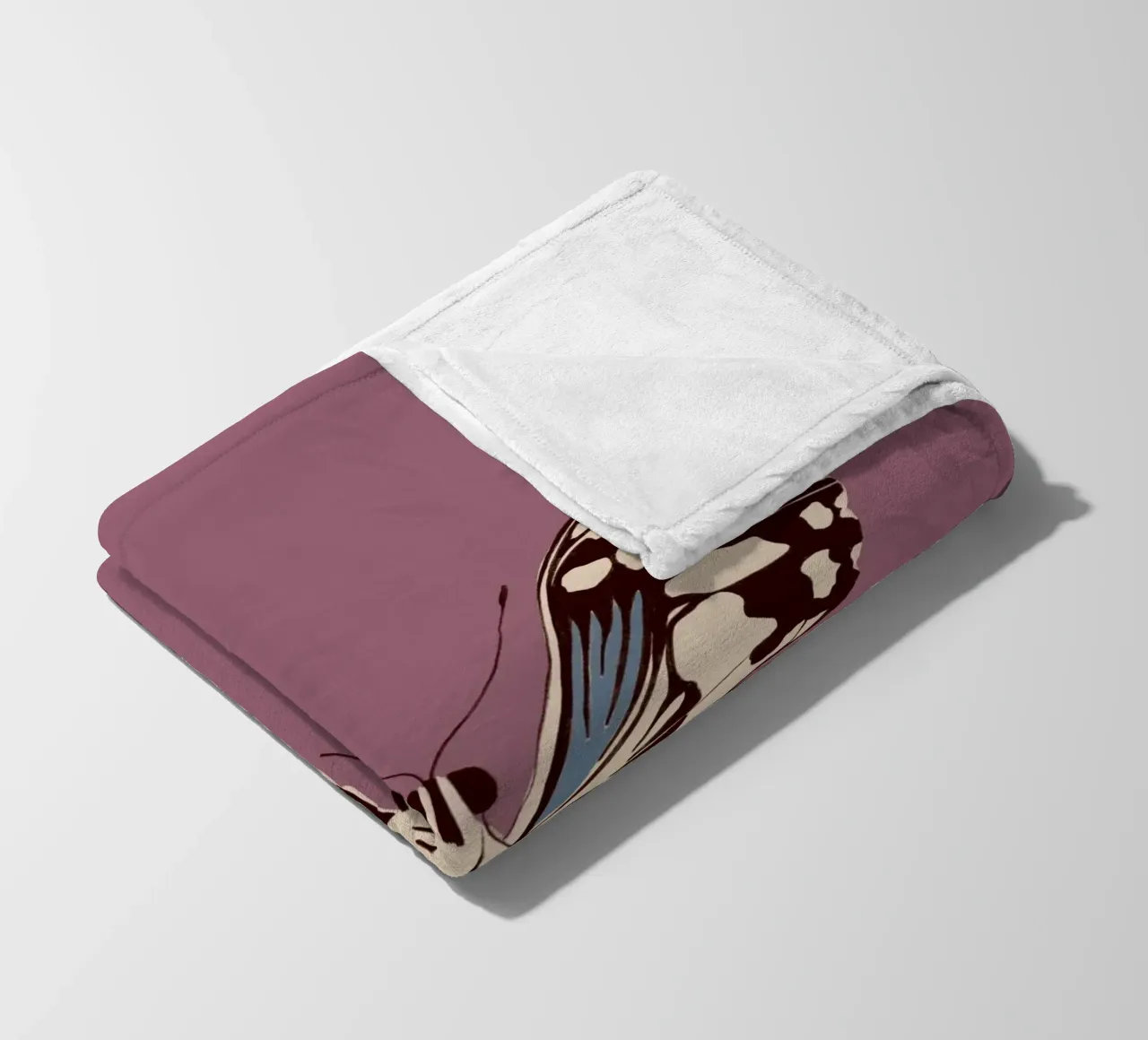 Schmetterling Altrosa coperta in pile da Sophie Augustin Illustration