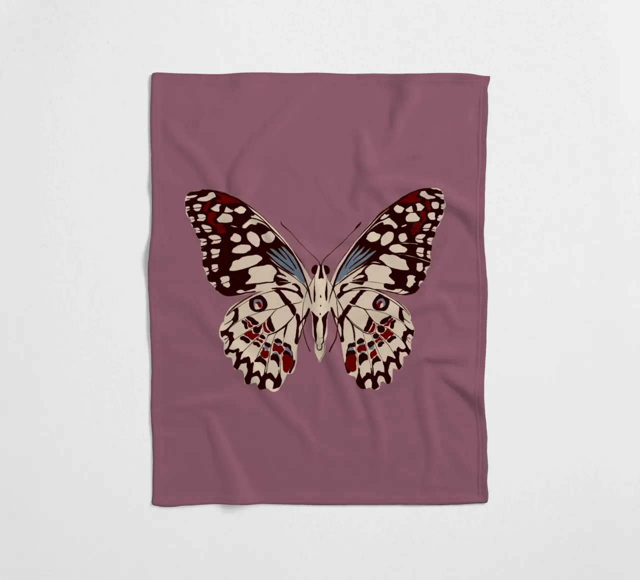 Schmetterling Altrosa coperta in pile da Sophie Augustin Illustration