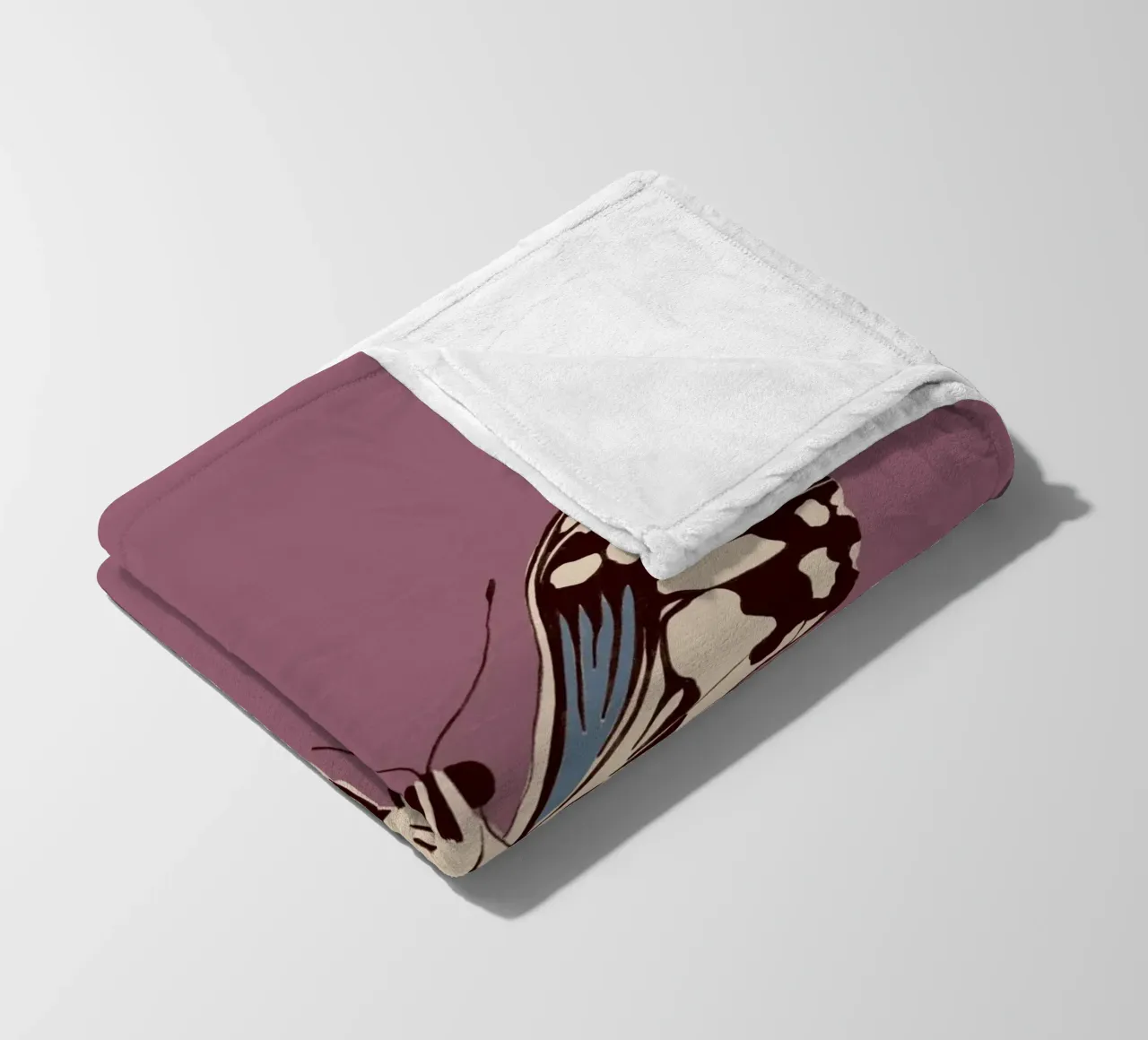 Schmetterling Altrosa coperta in pile da Sophie Augustin Illustration