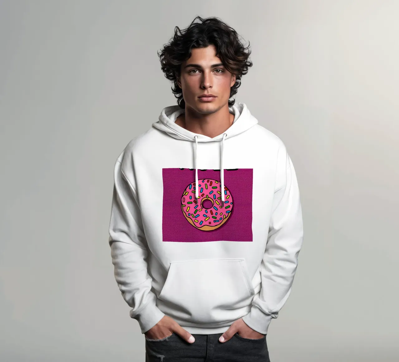 Ciambella con "buco d'amore" felpa con cappuccio da DesignDoodle