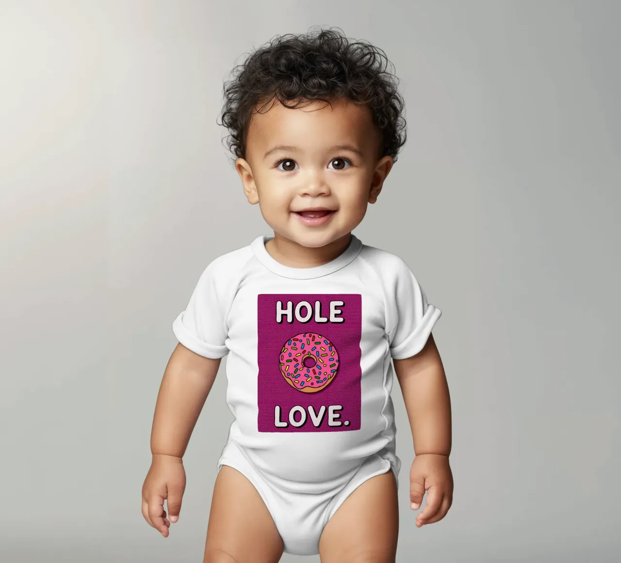 Ciambella con "buco d'amore" body neonato maniche corte da DesignDoodle