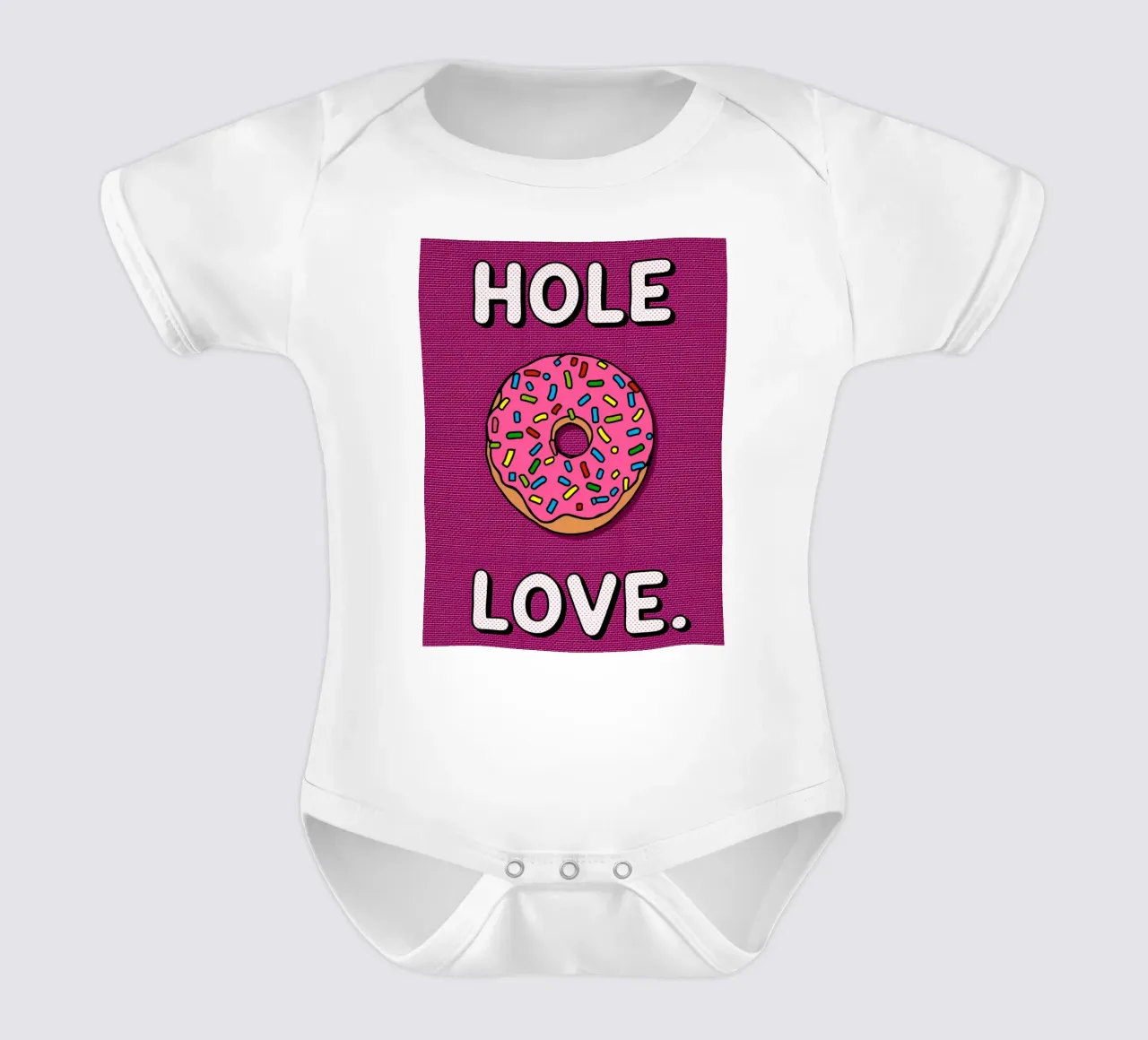 Ciambella con "buco d'amore" body neonato maniche corte da DesignDoodle
