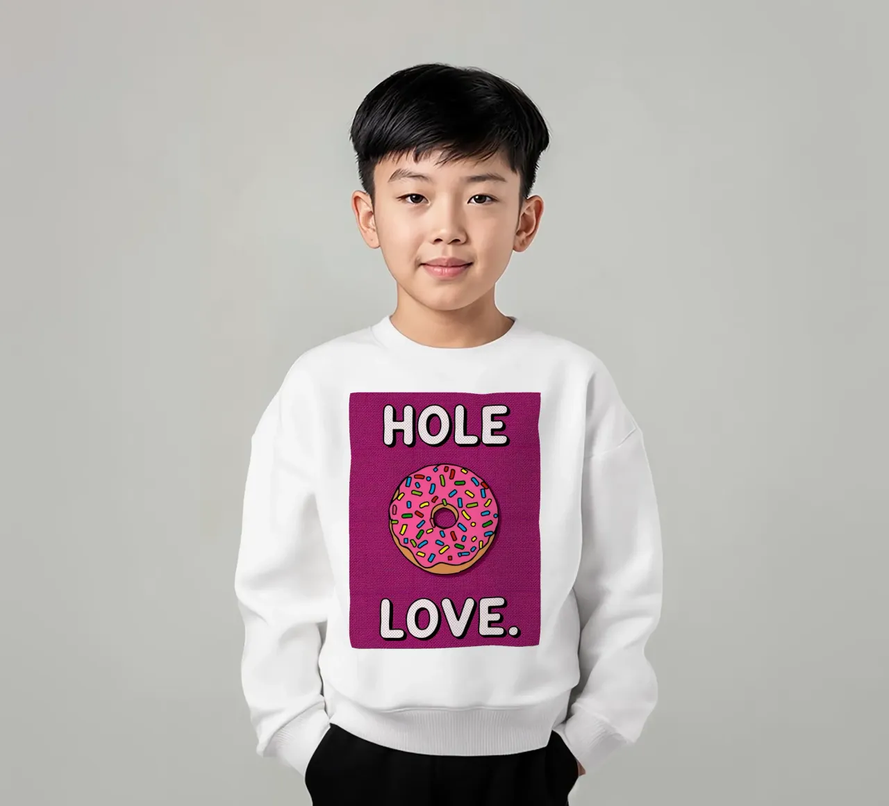 Ciambella con "buco d'amore" felpa bambino da DesignDoodle