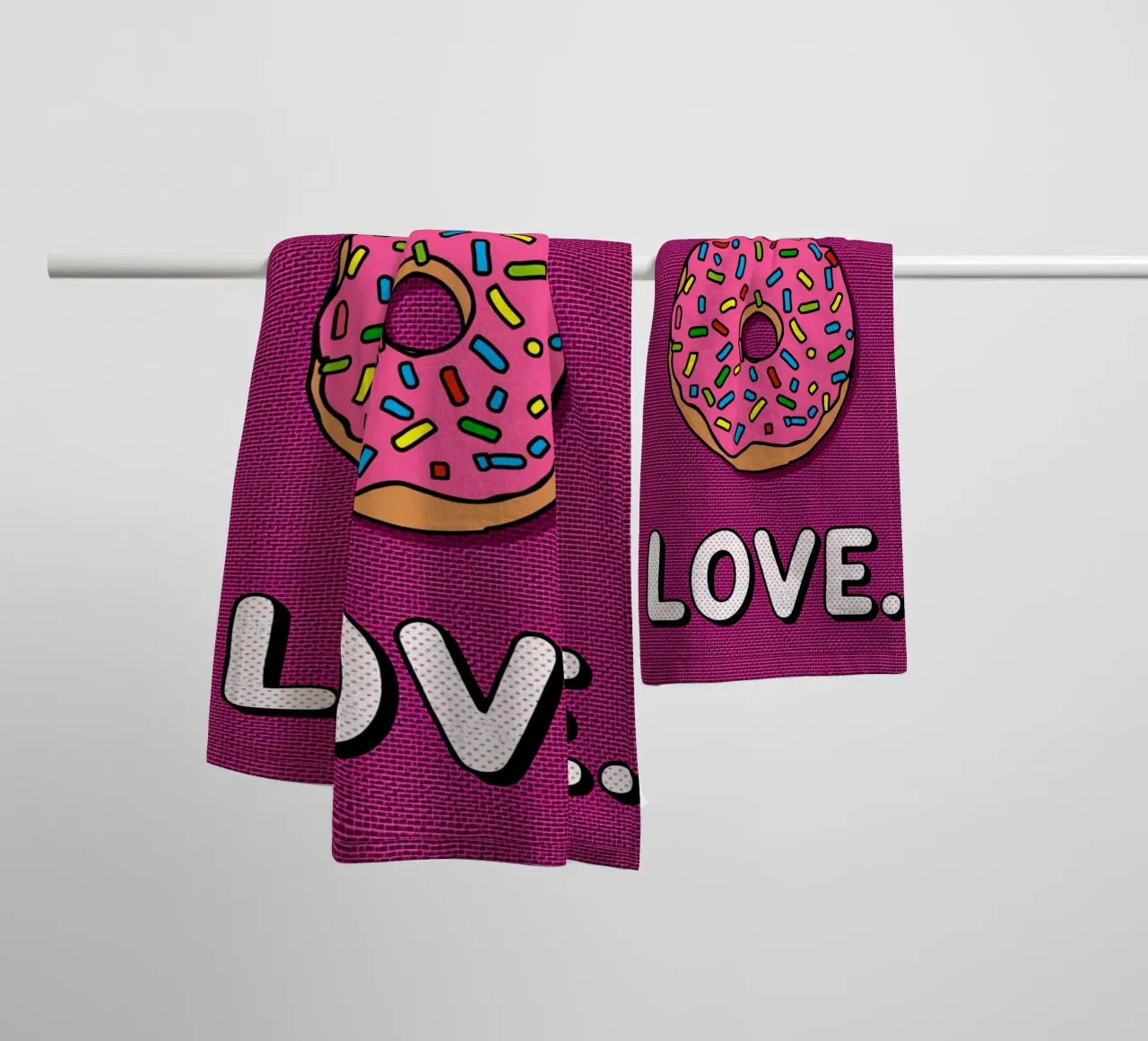 Ciambella con "buco d'amore" asciugamano da bagno da DesignDoodle