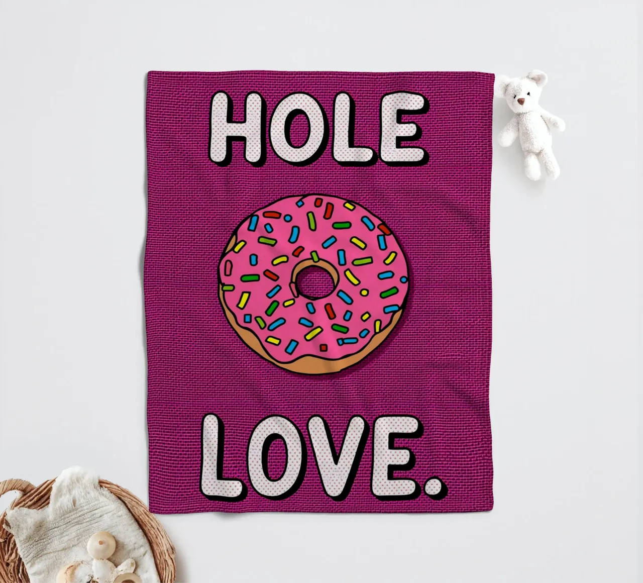 Ciambella con "buco d'amore" coperta in pile da DesignDoodle