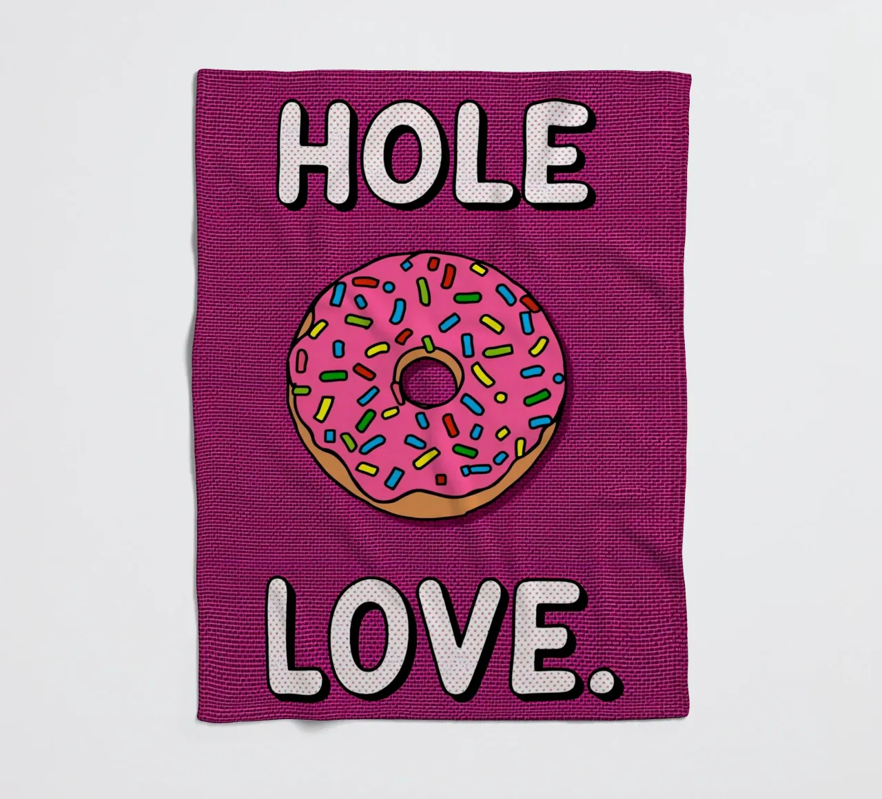 Ciambella con "buco d'amore" coperta in pile da DesignDoodle