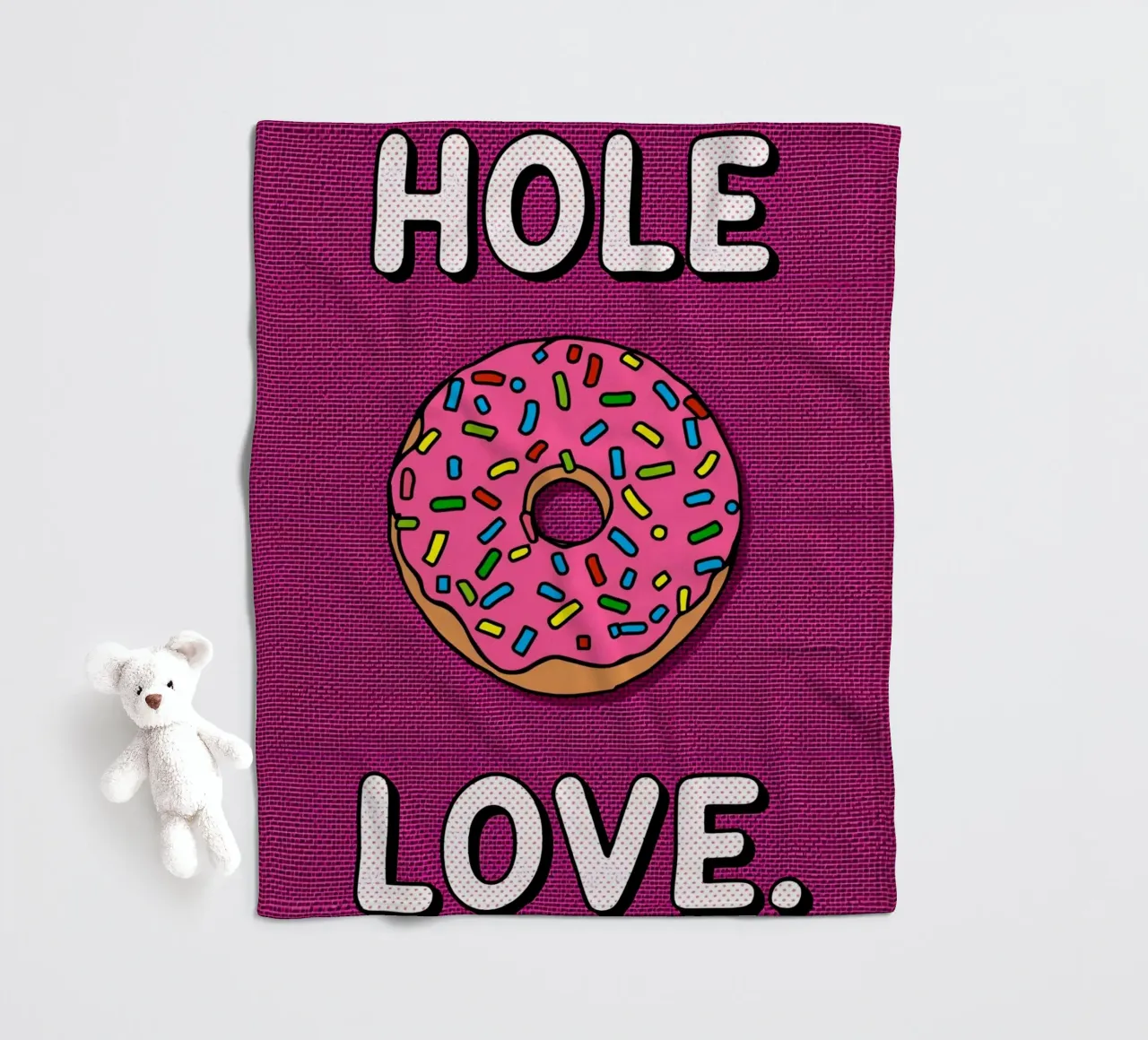 Ciambella con "buco d'amore" coperta in pile da DesignDoodle